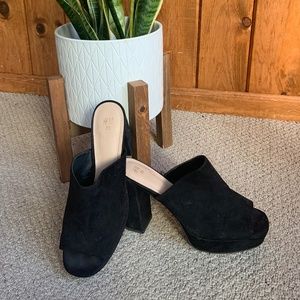 Black platform heels